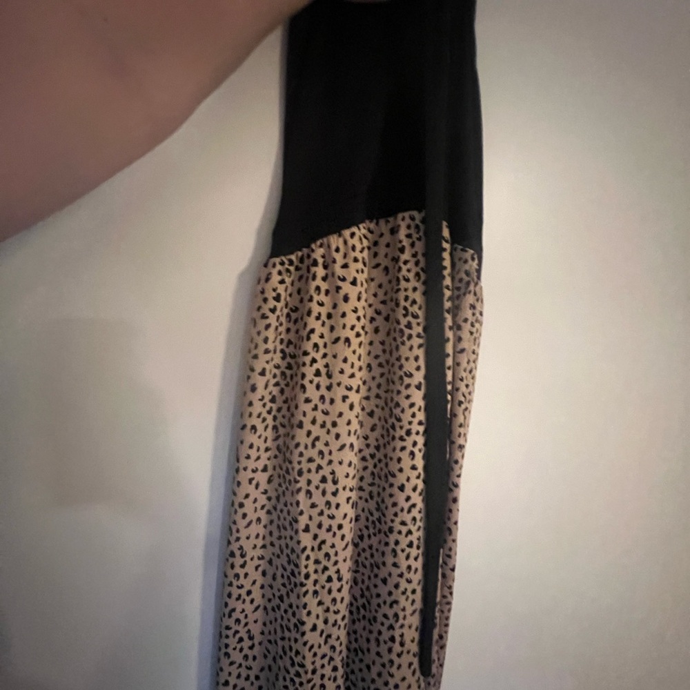 Black and Tan Leopard Print Dress
